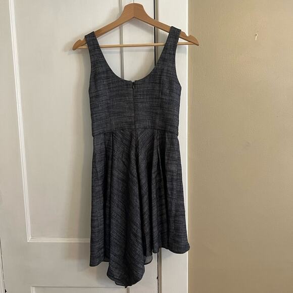 JAYGODFREY dress chambray heathered asymmetrical mini - Picture 3 of 6